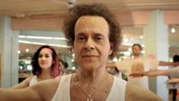 Richard Simmons does a cool down for Workout Wednesday