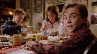 Frankie Muniz, Jane Kaczmarek, and Justin Tyler Berfield in Malcolm in the Middle