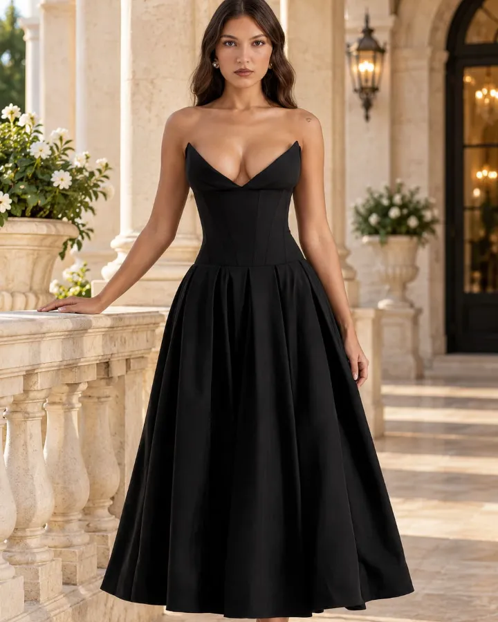 Robe de Soirée Élégante à Corset – Aurora